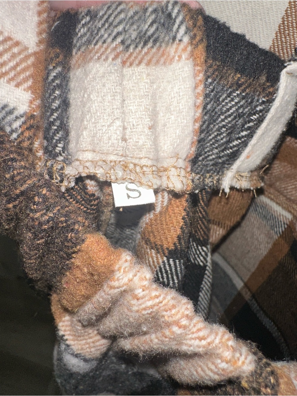 Amazon Brown and Black Plaid Pinafore Romper - Picture 5 of 5
